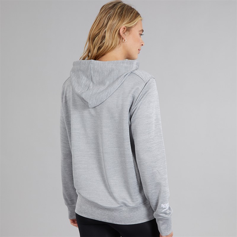 Speedo Womens Club Lightweight Hoodie Grey Marl