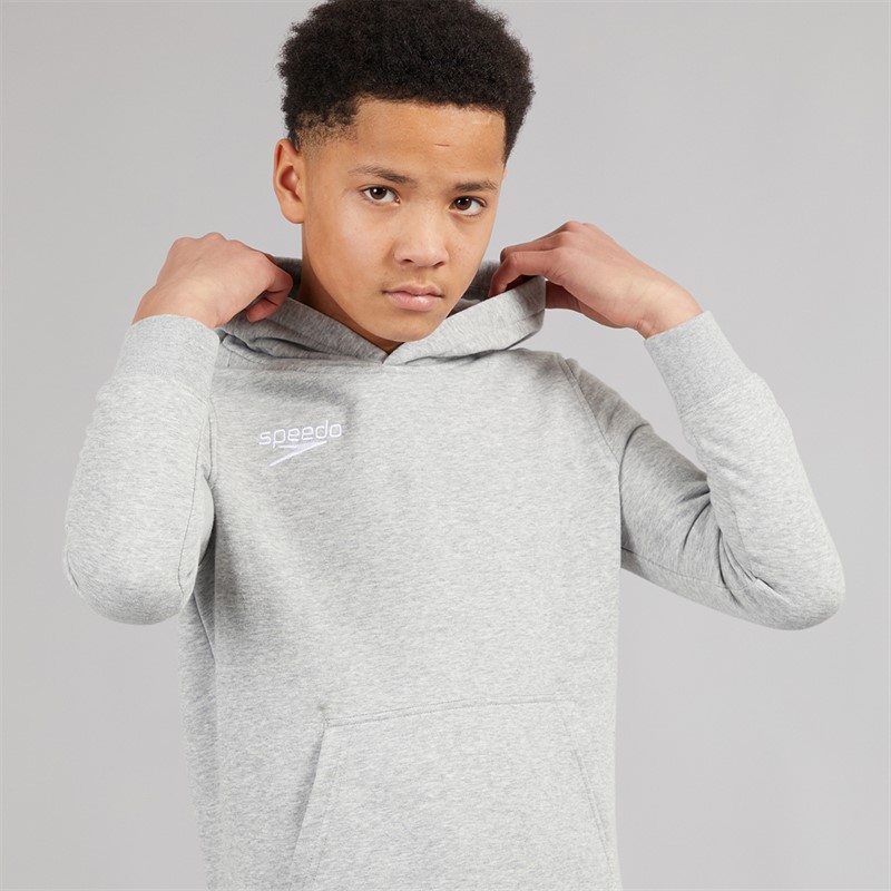 Speedo Junior Club Hoodie Grey Marl