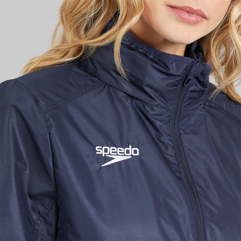 Speedo Womens Club Vaposhield Full Zip Rain Jacket Navy