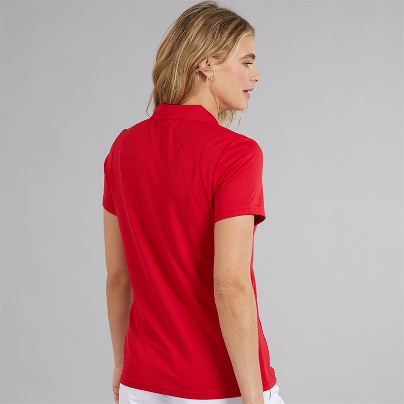 Speedo Womens Club Dry Polo Shirt Flag Red