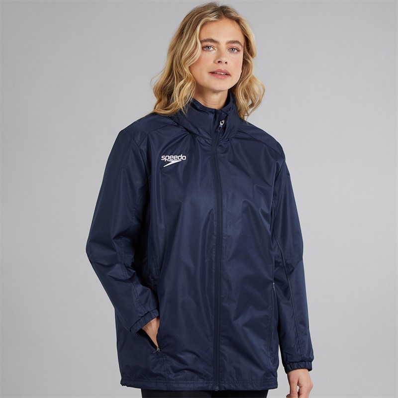 Speedo Mens Club Vaposhield Full Zip Rain Jacket Navy