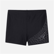 Speedo Junior Boys Medley Logo Aqua Shorts Black/Usa Charcoal