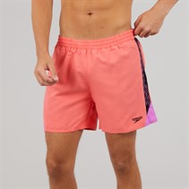 Speedo Mens Hyperboom Splice 16 Inch Swim Shorts Coral Sands