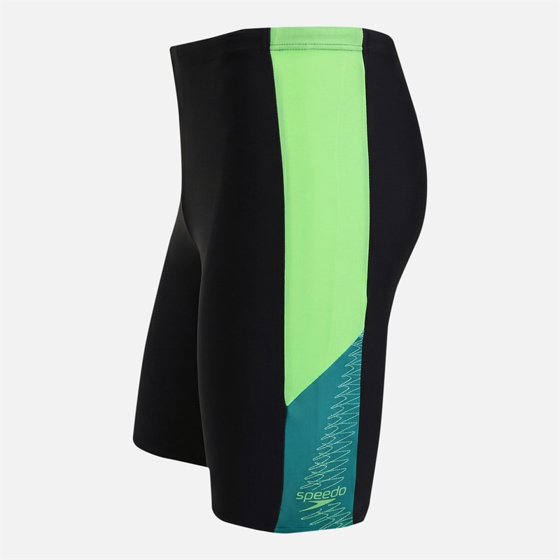Speedo Mens Dive Splice Jammers Black/Turquoise Gem