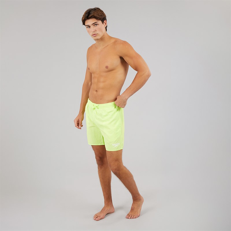 Speedo Mens Essentials 16 Inch Water Shorts Electric Lime/Cobalt/Iris Mirror