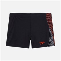 Speedo Junior Boys Placement Print Aqua Shorts Red Ginger