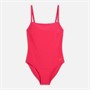 Speedo Womens Adjustable Thin Strap One Piece Swimsuit Raspbery Fill/Vermilion/Punch