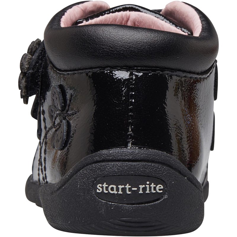 girl black patent boots