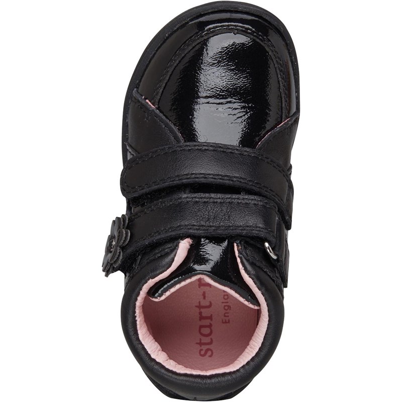 girl black patent boots
