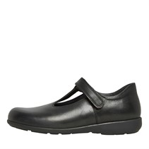 Start-Rite Girls Lesson Wide Fit Shoes Black Leather