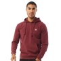 Sergio Tacchini Mens Iconic Small Logo Hoodie Bordeaux/White