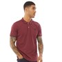 Sergio Tacchini Mens Iconic Stripe Small Logo Polo Bordeaux/Navy