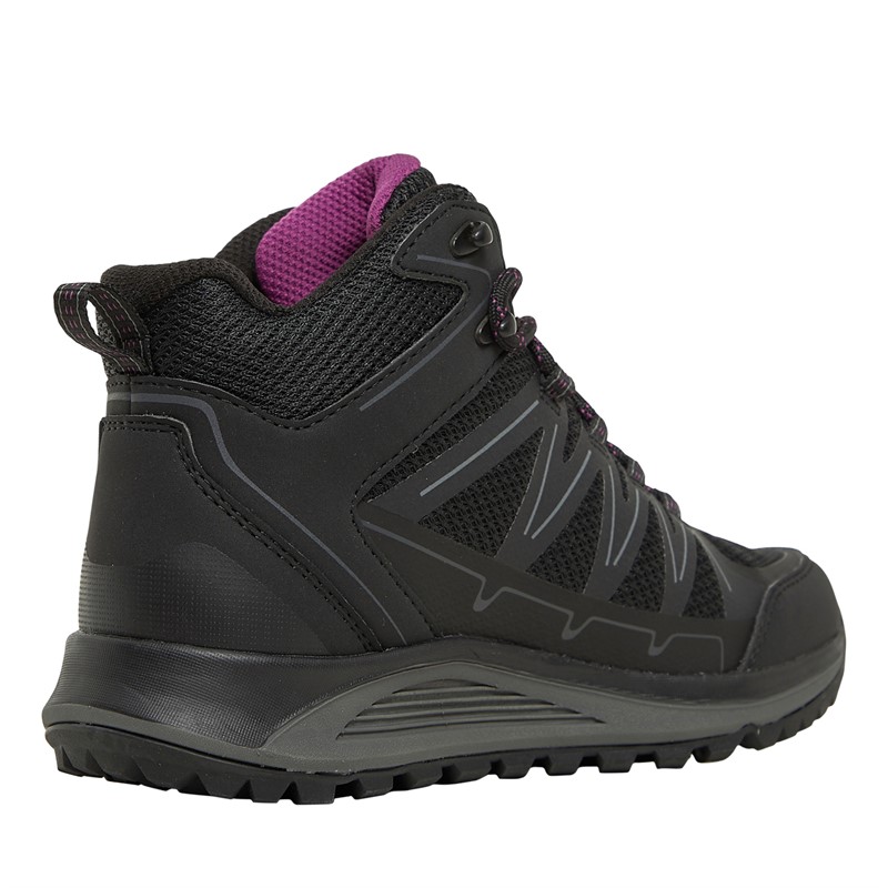 Sprayway Womens Burbage Mid Hydrodry Waterproof Hiking Boots Black