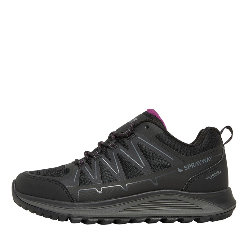 Sprayway Womens Burbage Low Hydrodry Waterproof Hiking Shoes Black