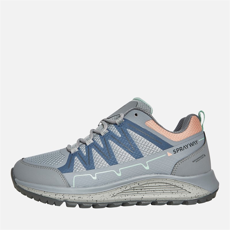Sprayway Womens Burbage Low Hydrodry Waterproof Walking Shoes Light Grey