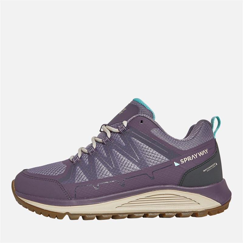 Sprayway Womens Burbage Low Hydrodry Waterproof Walking Shoes Purple