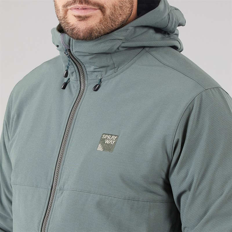 Sprayway Mens Hallin Thermal TecWEAVE™ Water Resistant Hooded Jacket Bonsai