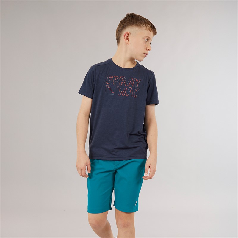 Sprayway Boys Junior Compass TecWEAVE™ Water Resistant Shorts Blue Lagoon