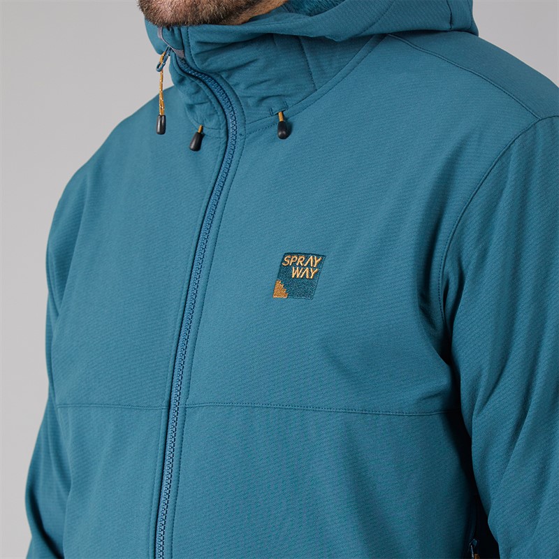 Sprayway Mens Hallin Thermal TecWEAVE™ Water Resistant Hooded Jacket Marine Blue