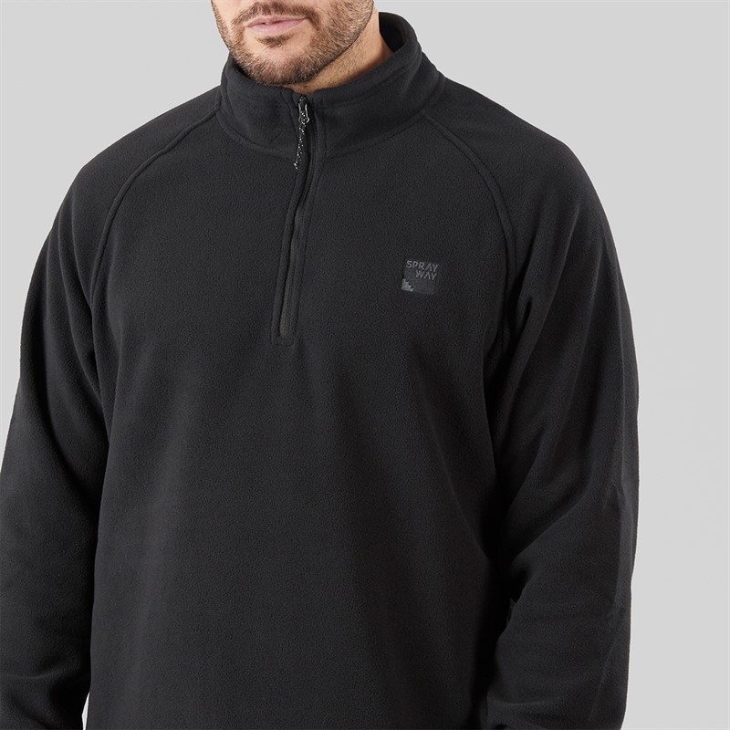 Sprayway Mens Santiago CoreC™ Half Zip Fleece Black