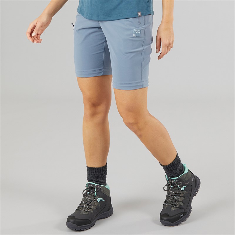 Sprayway Womens Escape TecWEAVE™ Water Resistant Zip Off Trousers Flint Stone