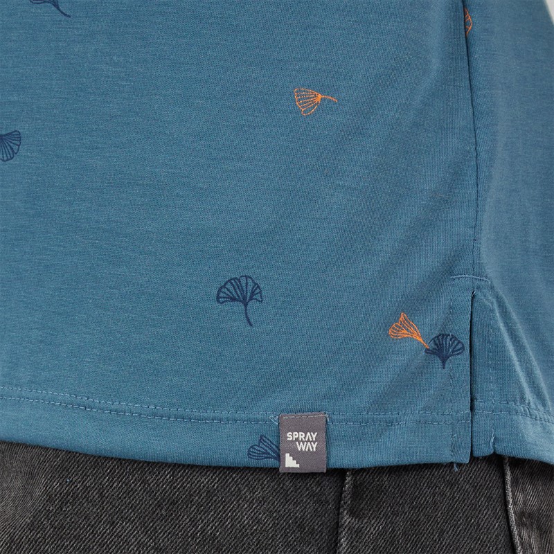 Sprayway Womens Ginkgo Print T-Shirt Seaport