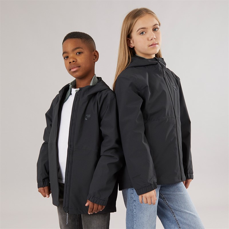 Sprayway Junior Hergen 2-layer Hydrodry Waterproof Jacket Black/Black