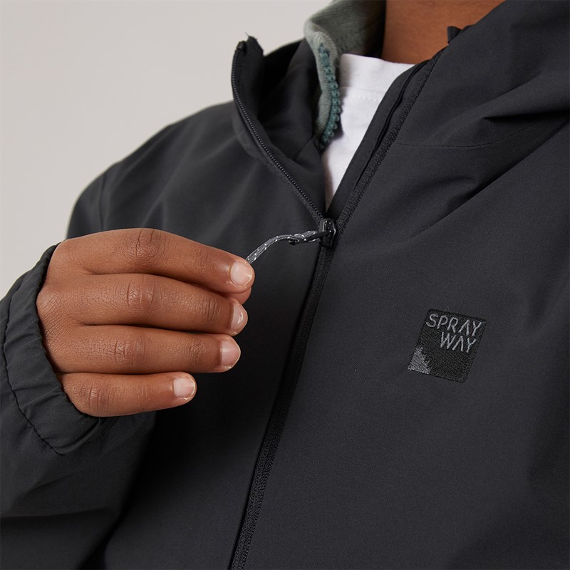 Sprayway Junior Hergen 2-layer Hydrodry Waterproof Jacket Black/Black