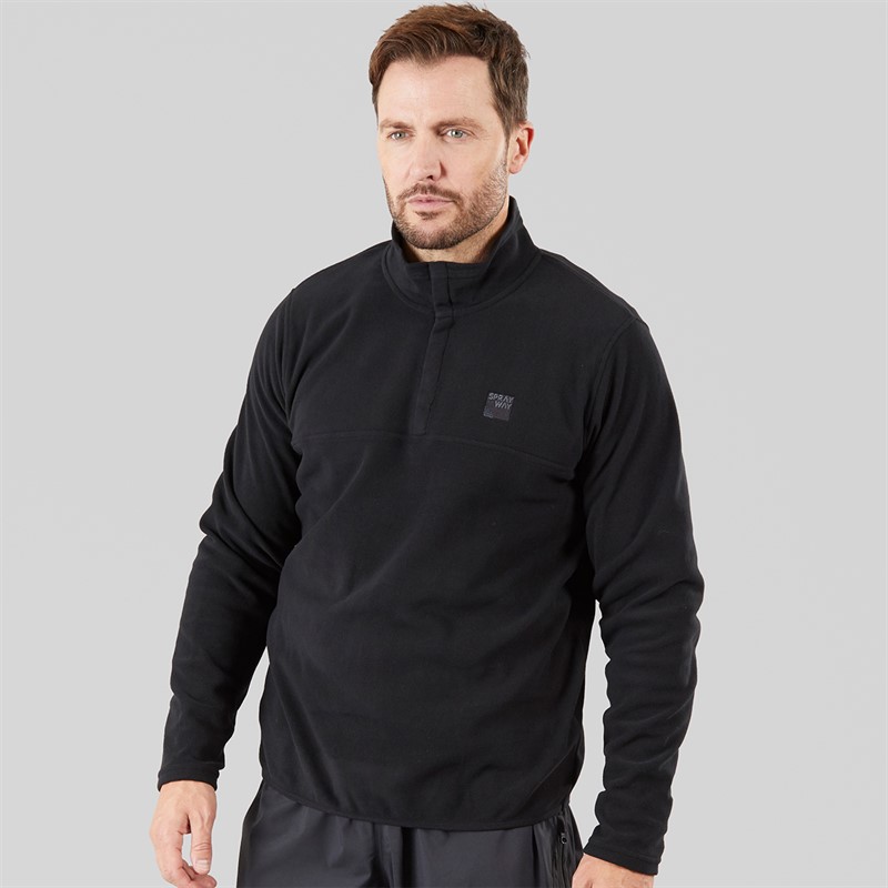 Sprayway Mens Storr Polartec Micro Snap Fleece Black