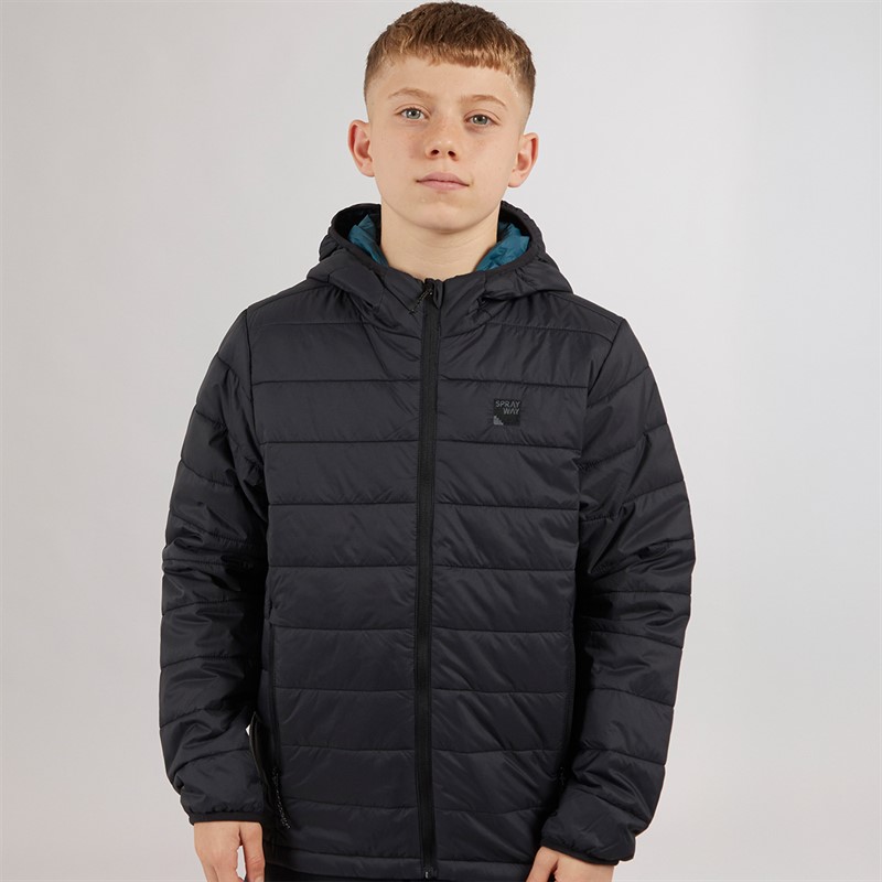 Sprayway Boys Junior Neb TecSHELL Insulated Padded Jacket Black - Size 10/11Y