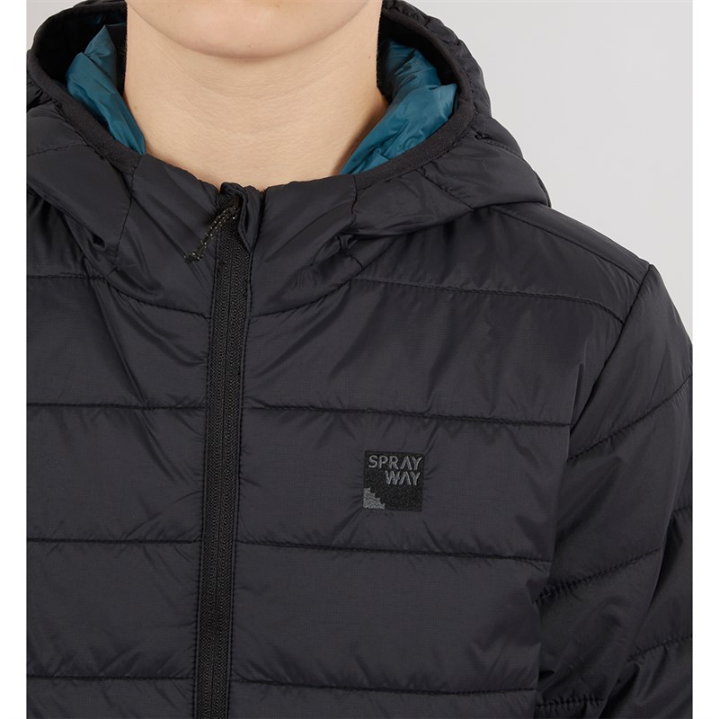 Sprayway Boys Junior Neb TecSHELL™ Insulated Padded Jacket Black