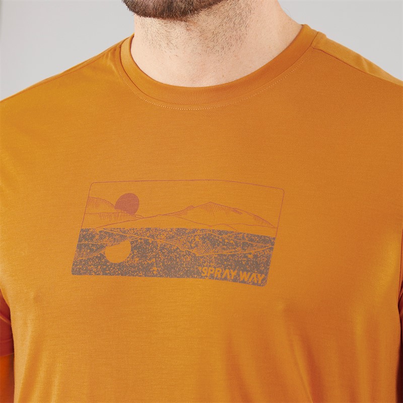 Sprayway Mens Mirror Graphic T-Shirt Turmeric