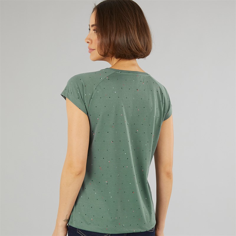 Sprayway Womens Dot Printed T-Shirt Balsam Green