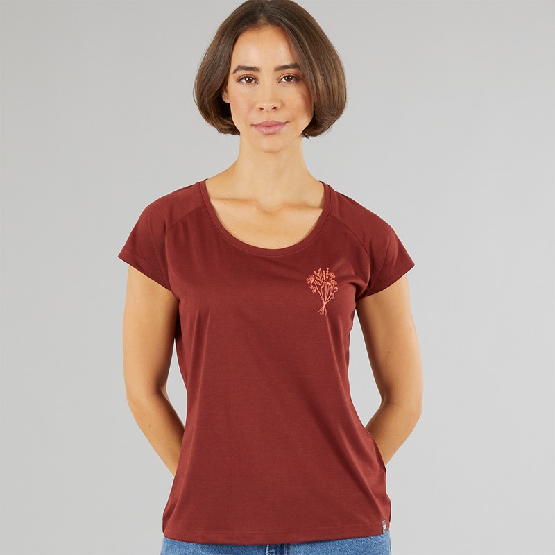 Sprayway Womens Wild Flower Graphic T-Shirt Chipotle