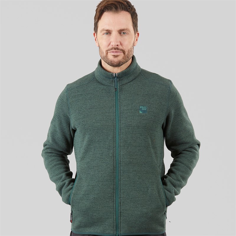 Sprayway Mens Rowarth Polartec Thermal Fleece Jacket Dark Spruce