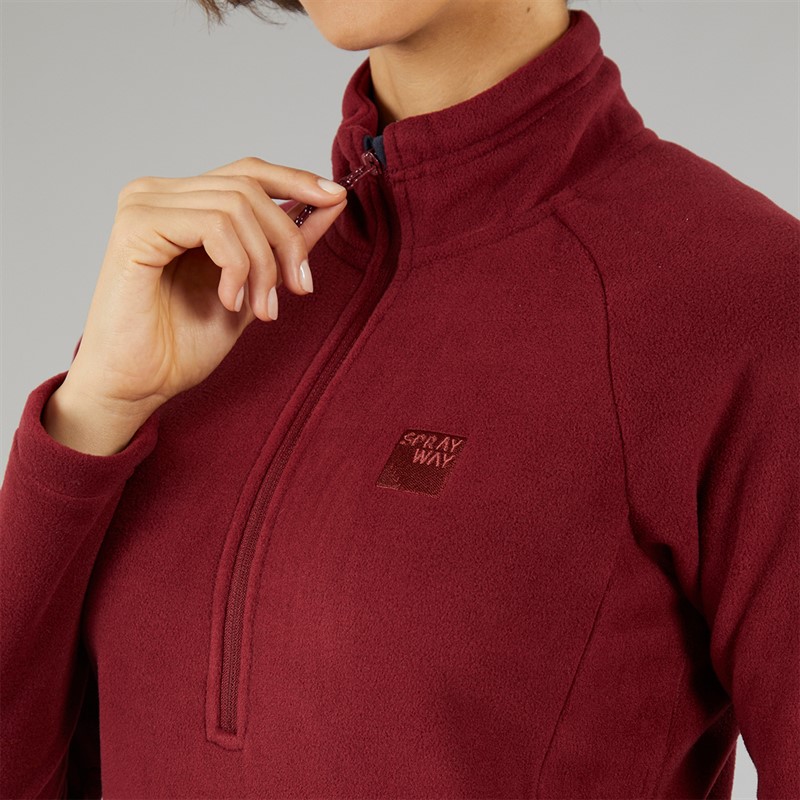 Sprayway Womens Atlanta CoreC™ Half Zip Fleece Tempranillo