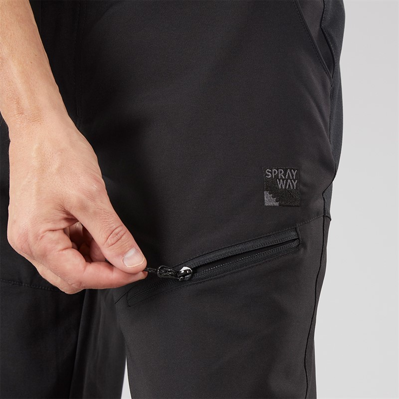 Sprayway Mens Adventure Pro Pant TecWEAVE™ Water Resistant Trousers Black