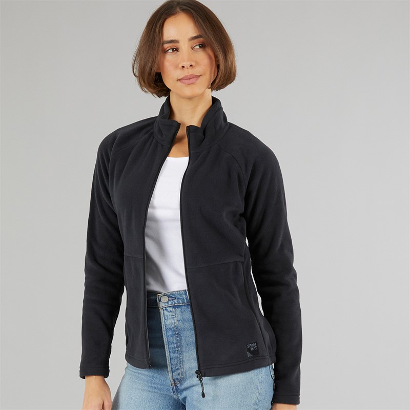 Sprayway Womens Swale Polartec Fleece Jacket Black - Size 16