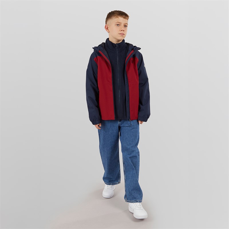 Sprayway Junior Boys Eldon 3-In-1 2-Layer HydroDRY® Waterproof Jacket Mars Red/Blazer