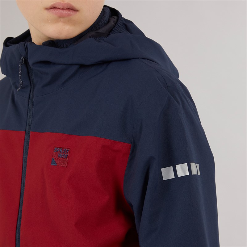 Sprayway Junior Boys Eldon 3-In-1 2-Layer HydroDRY® Waterproof Jacket Mars Red/Blazer