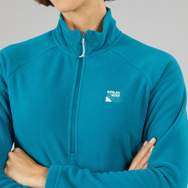 Sprayway Womens Atlanta CoreC™ Half Zip Fleece Blue Lagoon