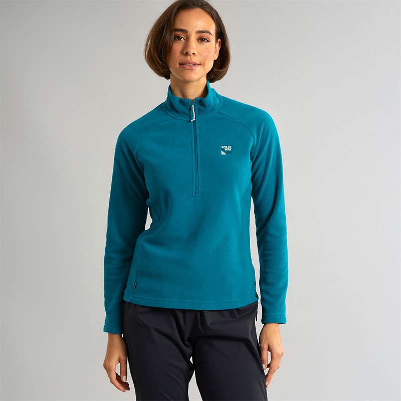 Sprayway Womens Atlanta CoreC™ Half Zip Fleece Blue Lagoon
