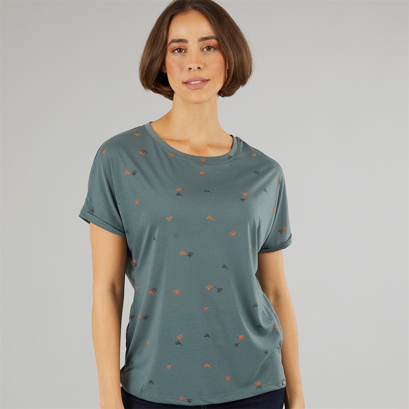Sprayway Womens Ginkgo Print T-Shirt Balsam Green