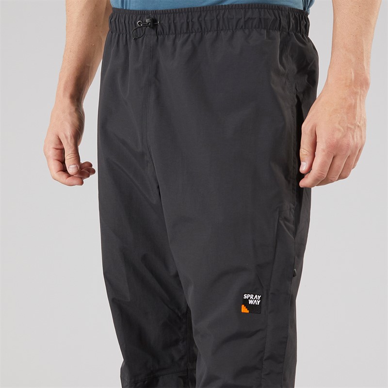 Sprayway Mens Walking Hydrodry Waterproof Trousers Black
