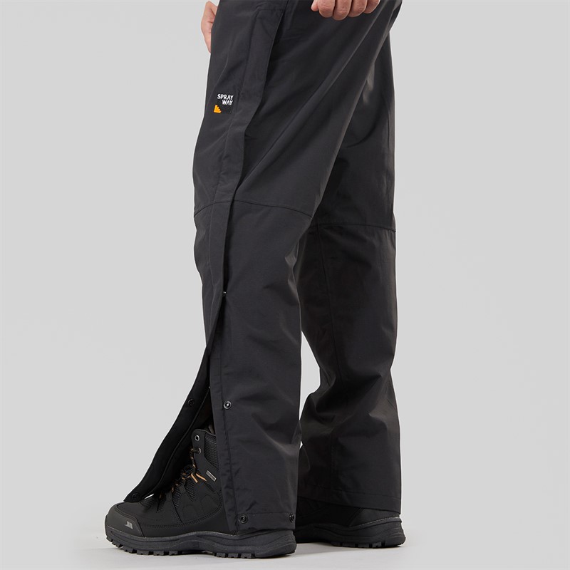 Sprayway Mens Walking Hydrodry Waterproof Trousers Black