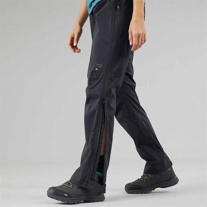 Sprayway Womens Hydrolite Hydrodry Waterproof Over Trousers Black