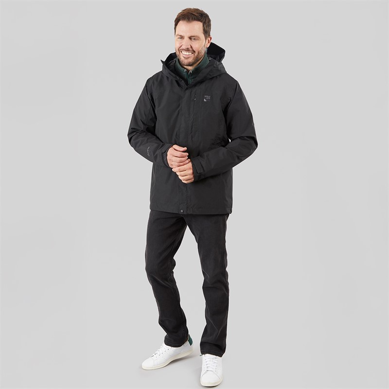 Sprayway Mens Reaction 2-Layer Gore-Tex® Waterproof Long Length Jacket Black