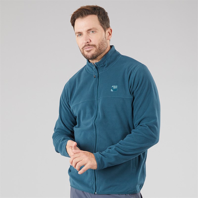 Sprayway Mens Storr Micro Polartec Fleece Jacket Marine Blue