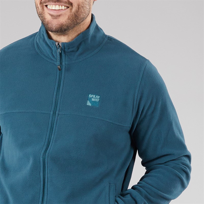 Sprayway Mens Storr Micro Polartec Fleece Jacket Marine Blue
