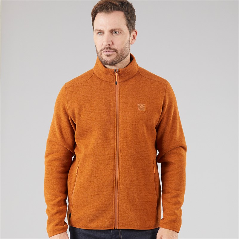Sprayway Mens Rowarth Polartec Thermal Fleece Jacket Cinnamon
